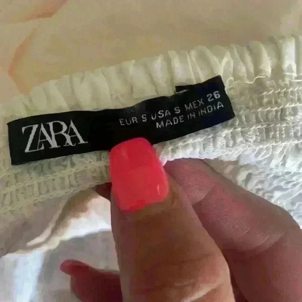 Zara Poplin Dress Wirh Stitched Top And Lining -B12 - Picture 6 of 6